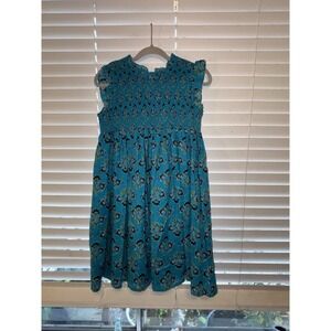 NWT French Connection Youth Girls Cotton Smocked  Ruffleneck‎ Lined Dress 14/16